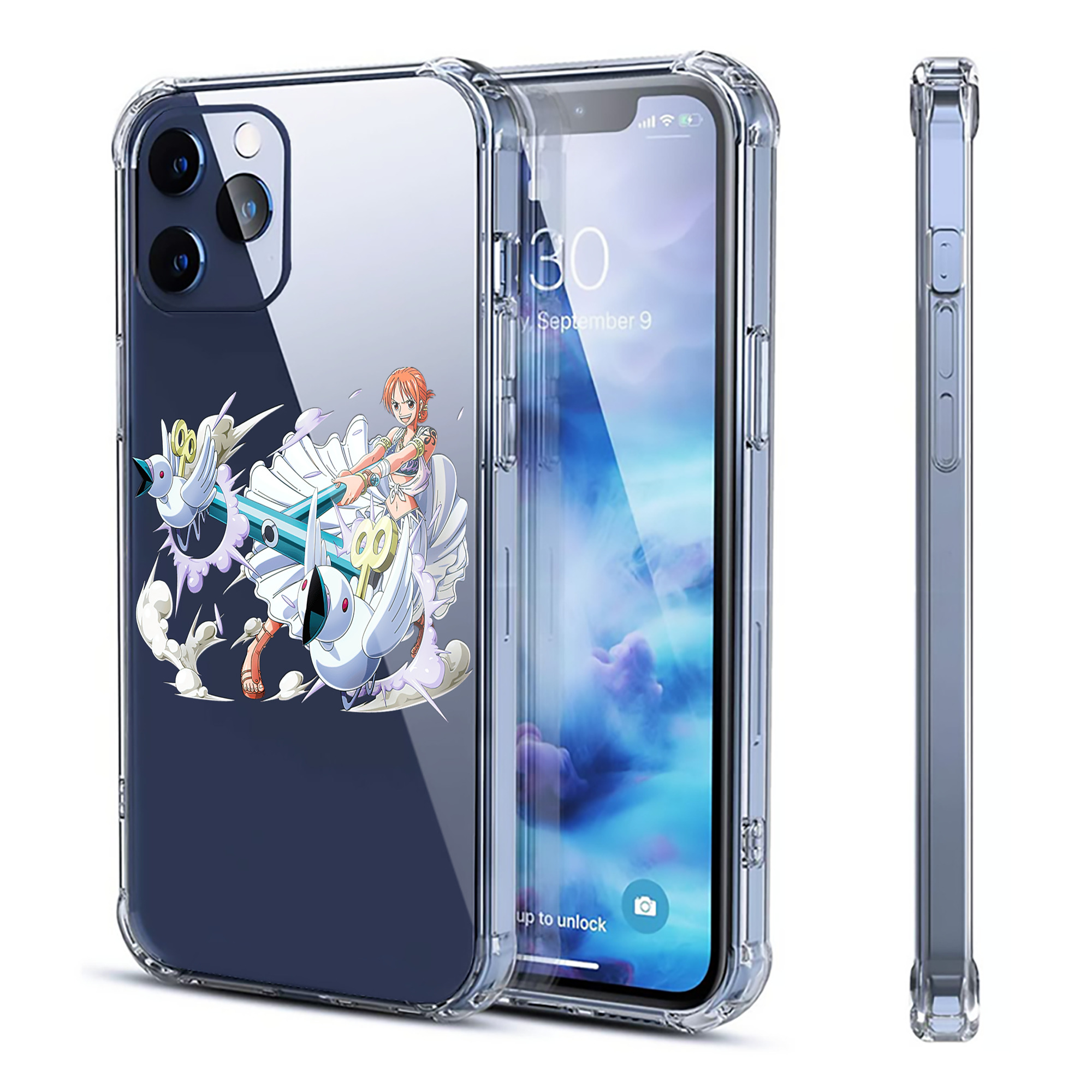 （画像用） ワンピース ナミ ONE PIECE Nami 【iPhone 12シリーズ対応】透明スマホケース（クリアソフトケース）